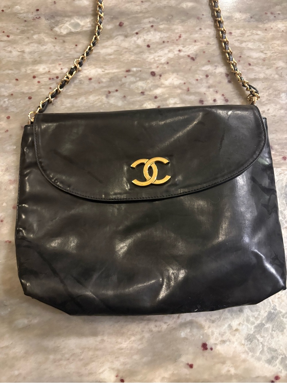 CHANEL Black Leather Pouch on Chain (WITH COA) - Picture 2 of 16